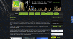 Desktop Screenshot of chadhapower.co.za